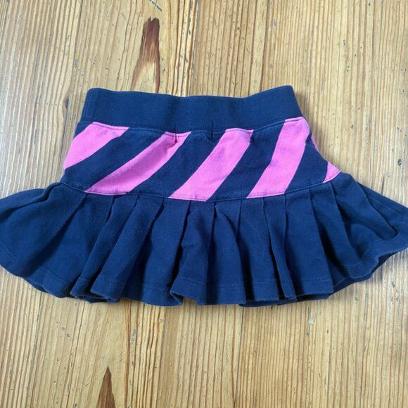 Ralph Lauren blue pink striped pleated bottom elastic waistband skort SIZE 4 - Picture 5 of 5